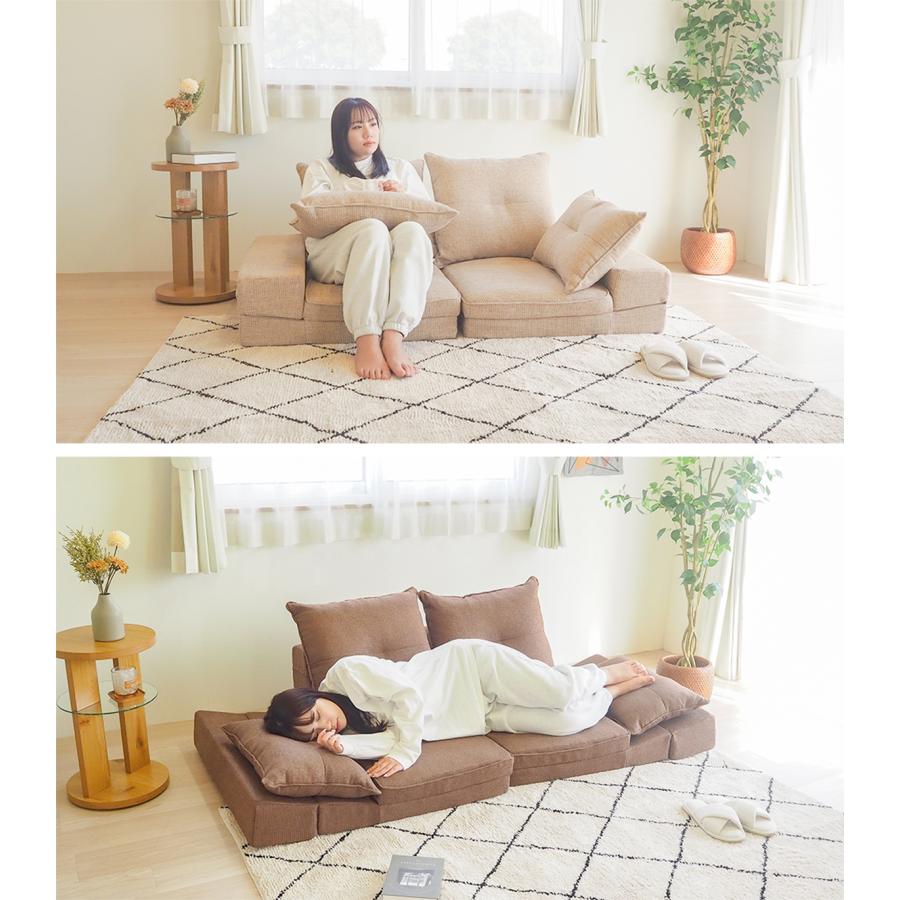 ソファ ソファー ソファーベッド ローソファ 2人掛け カウチソファー