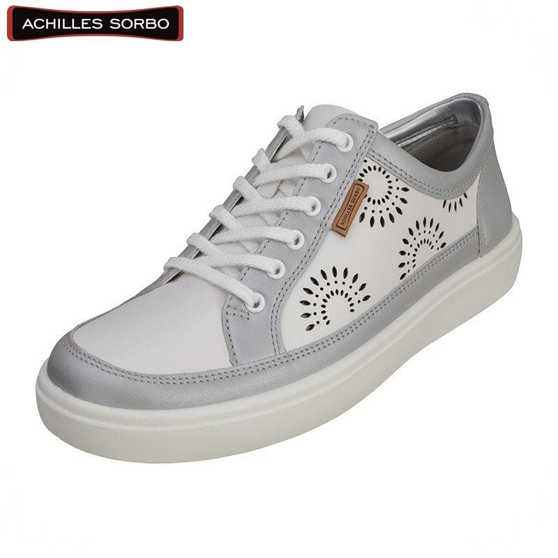 レディース ウォーキングシューズ 幅広 靴 トラベルシューズ 履き心地の良い靴 アキレス ソルボ C 043 白 シルバー Asc0430 アキレスショップ 通販 Paypayモール