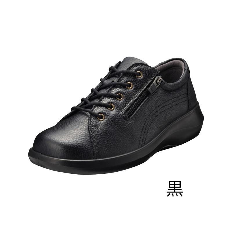 未使用✨️アキレスソルボ レザー ウォーキングシューズ 黒 撥水 22.5 4E アキレス（achilles） ウォーキングシューズ カジュアルシューズ