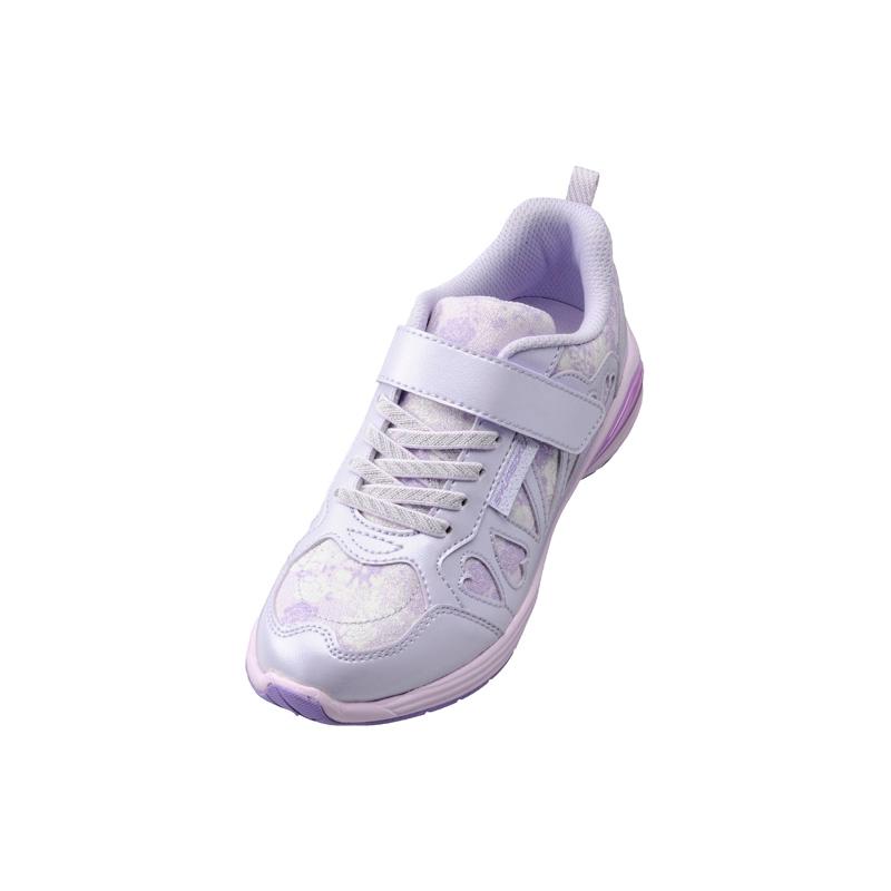 スニーカー女の子 靴 子供靴 運動靴 キッズ 瞬足 Lj 678 ラベンダー gensen アキレスショップ 通販 Paypayモール