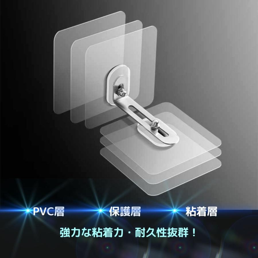 geneX 家具転倒防止グッズ 耐震ストッパー 10個セット 転倒防止 L字金具 粘着テープ 貼り付け簡単 家具 棚 地震対策 防災用品｜acidcoltd｜04