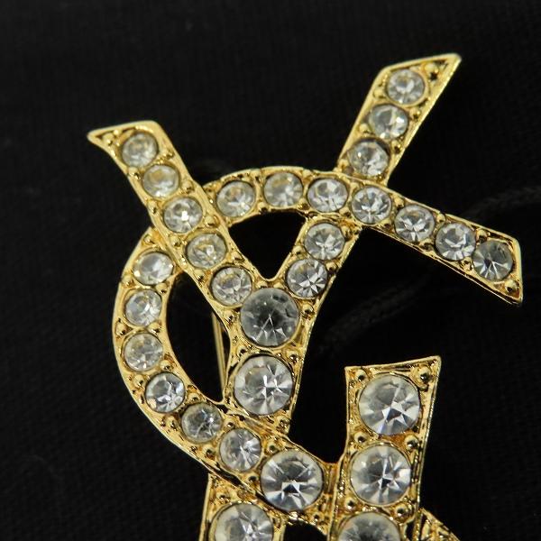 イヴ・サンローラン YVES SAINT LAURENT ヴィンテージ カサンドラ ブローチ ロゴ z930225 |  | 02