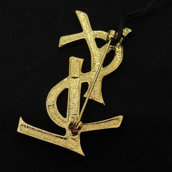 イヴ・サンローラン YVES SAINT LAURENT ヴィンテージ カサンドラ ブローチ ロゴ z930225 |  | 04