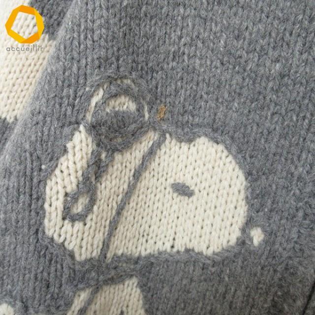 スヌーピー ピーナッツ SNOOPY PEANUTS ヴィンテージ カウチンニット セーター フルジップ メンズ [x962468ss] |  | 02