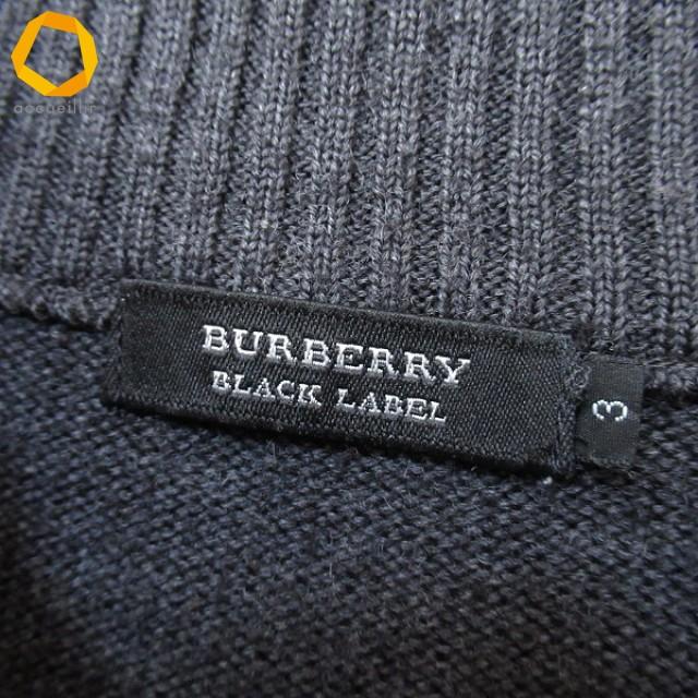 バーバリーブラックレーベル BURBERRY BLACK LABEL ジップアップニット