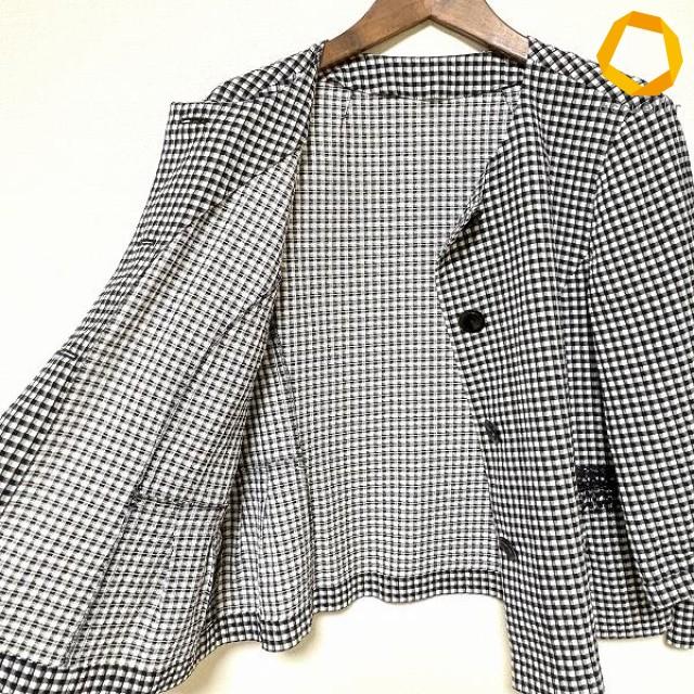 snc レリアン Leilian セットアップ 13+ 黒 白 ギンガムチェック