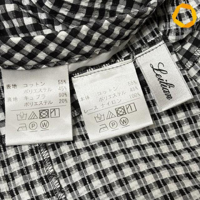 snc レリアン Leilian セットアップ 13+ 黒 白 ギンガムチェック