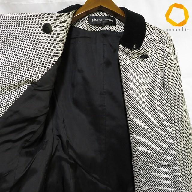 wnc ピエールカルダン pierrecardin ジャケット 9 白系 黒 ダブル
