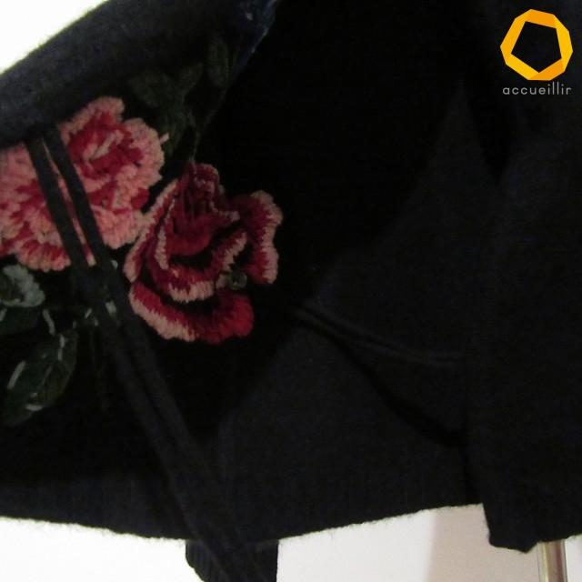#wnc ケイタマルヤマ KEITAMARUYAMA ニット・セーター 1 黒 マルチカラー カシゴラ混 花柄 刺繍 レディース [1024005] |  | 04