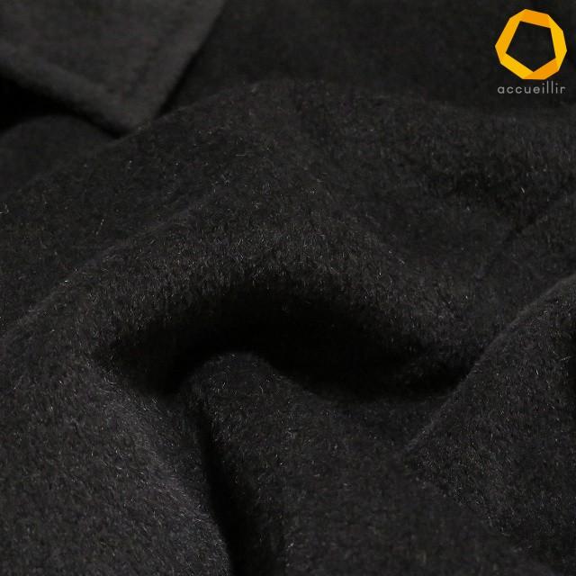 wnc ポールスミス PaulSmith Woman コート 40 黒 アンゴラ混 ベルト