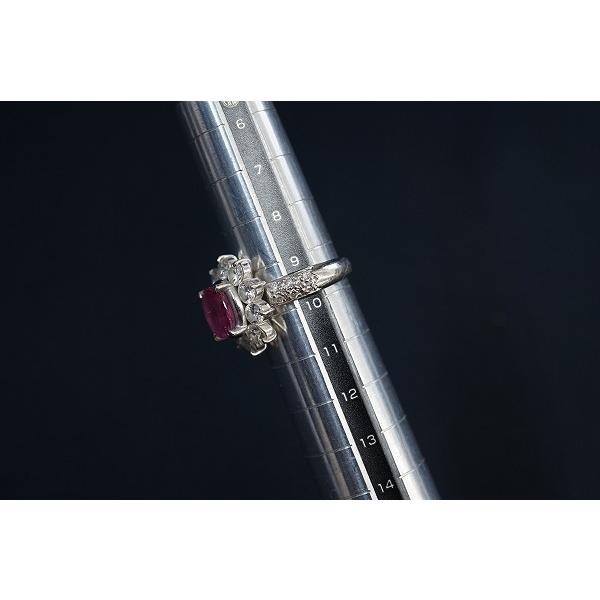 #anzj 天然パパラチアサファイア ダイヤモンド10粒 プラチナ 指輪 リング 9.5号 ピンク 8mm×7mm Pt900 レディース [409054] |  | 09