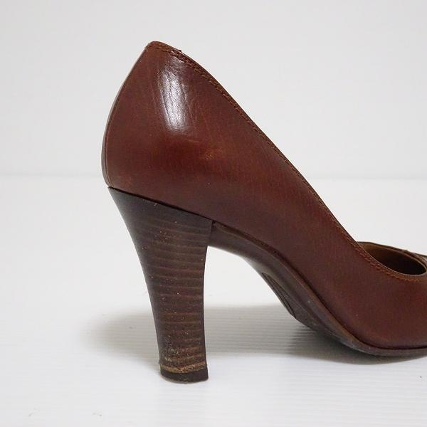 美品 Ferragamo こげ茶 6D 5センチヒール