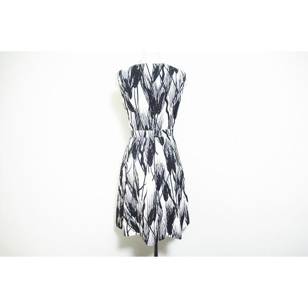 snc モスキーノ MOSCHINO ワンピース 38 白 黒 ノースリーブ Vネック  