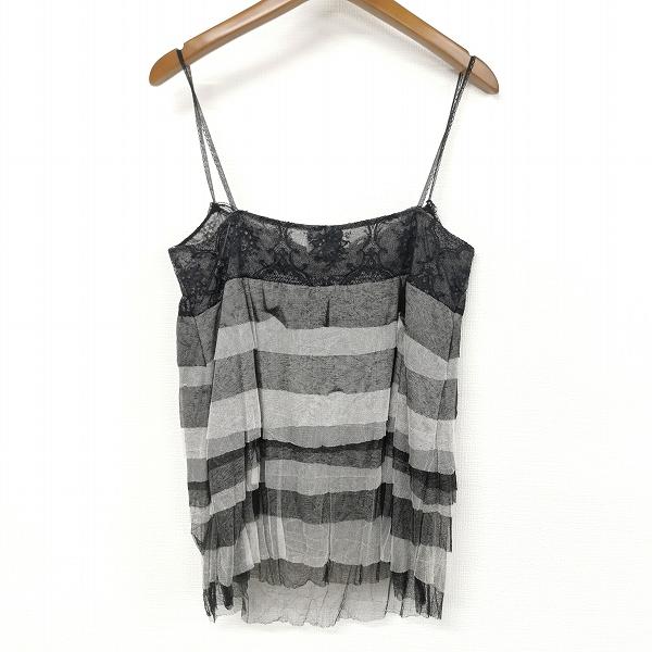 CHANEL（シャネル） #spc キャミソール 36 黒 白 シースルー メッシュ