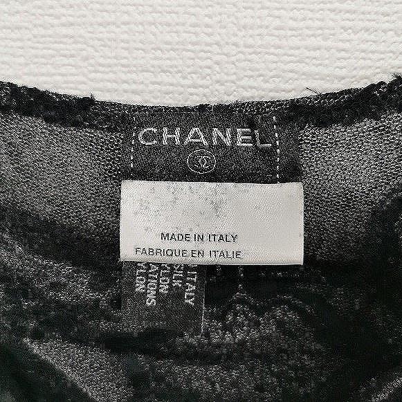 CHANEL（シャネル） #spc キャミソール 36 黒 白 シースルー メッシュ
