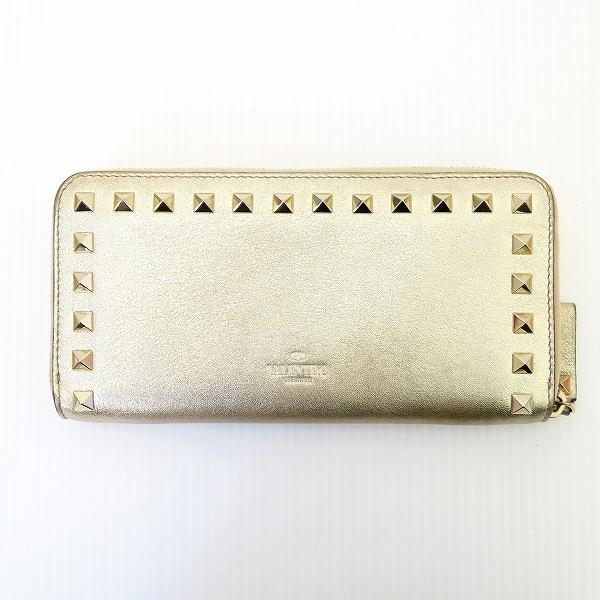 anzw ヴァレンティノ VALENTINO 長財布 ラウンドファスナー スタッズ 