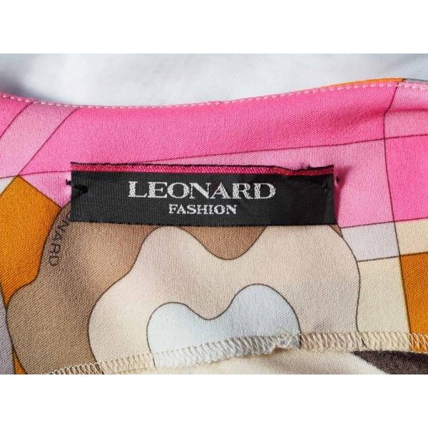 LEONARD #spc レオナール ワンピース 1 ピンク オレンジ 茶 LEONARD #spc レオナール ワンピース 1 ピンク オレンジ 茶