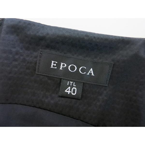 美品　EPOCA シルク　ワンピース　ブラック　黒　柄　エポカ セール】 ダブルクロスストレッチ Vネックコンビネゾン （ロング