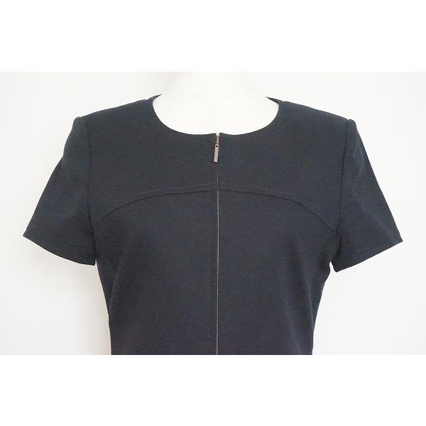 FOXEY（フォクシー） #spc ワンピース 40 紺 半袖 ジップアップ