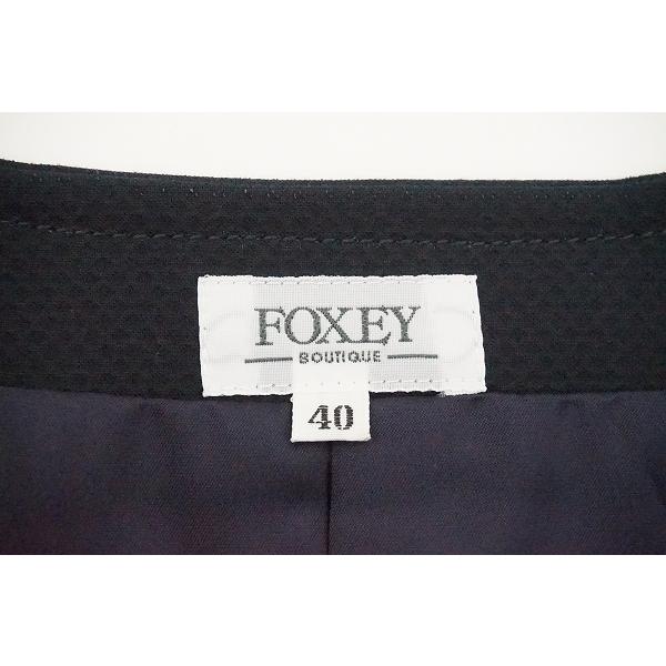 FOXEY（フォクシー） #spc ワンピース 40 紺 半袖 ジップアップ
