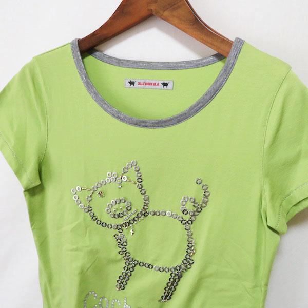 snc アルベロベロ ALBEROBELLO Tシャツ カットソー 黄緑 ブタモチーフ 