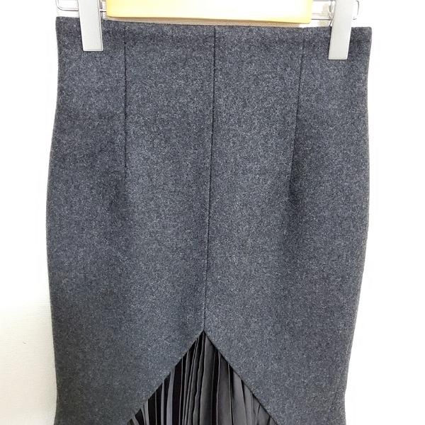 wnc シートーキョー SHE Tokyo スカート 34 グレー 黒 異素材 小さい