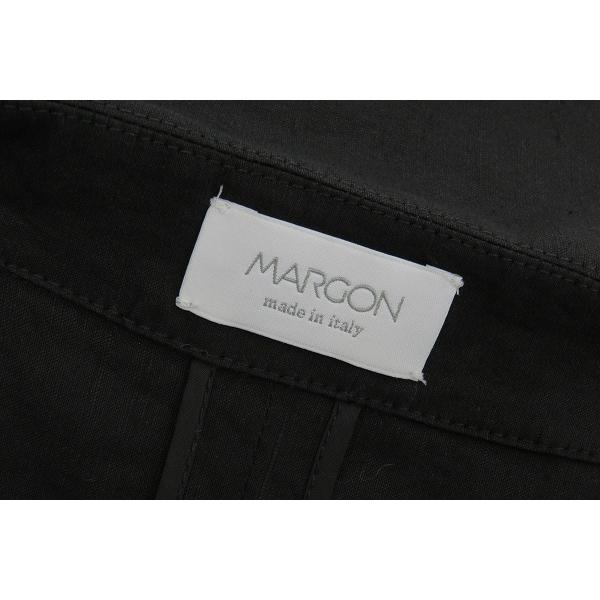 snc マルゴン MARGON ジャケット 42 黒 ステッチ 麻 イタリア製 
