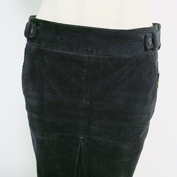 wnc グッチ GUCCI スカート 38 黒 コーデュロイ イタリア製 レディース  