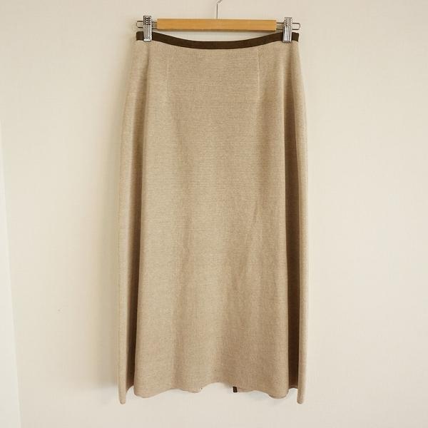 FOXEY #anc フォクシーブティック BOUTIQUE スカート 40 ベージュ 麻  