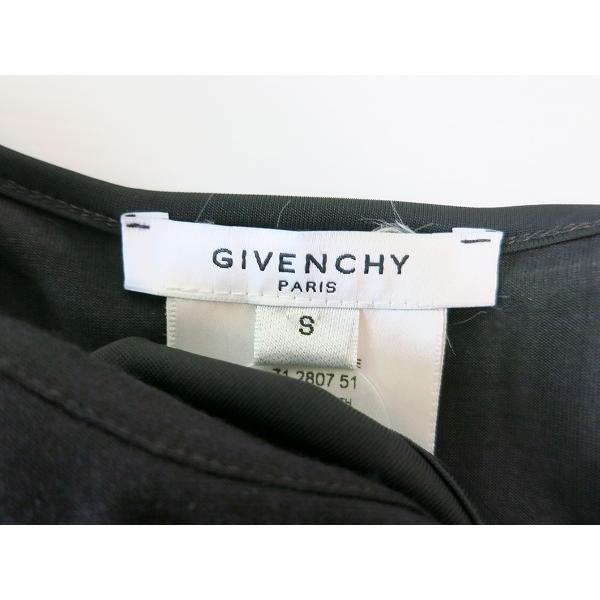 snc ジバンシイ GIVENCHY ワンピース S 黒 ノースリーブ シルク混