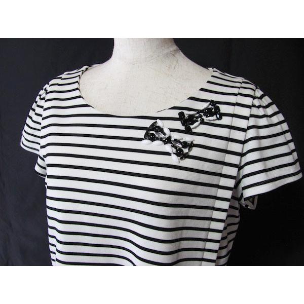 TO BE CHIC #snc トゥービーシック カットソー 40 黒 白 ボーダー 