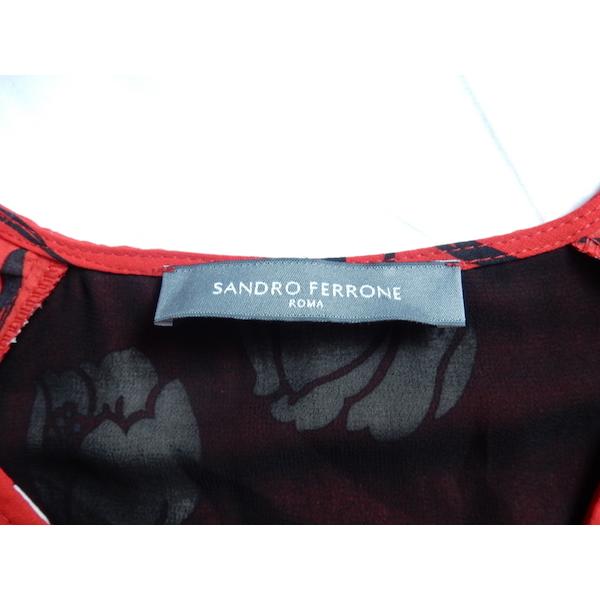 snc サンドロフェローネ SANDRO FERRONE ワンピース 赤 半袖 花