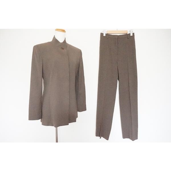 Anc マックスマーラ Maxmara パンツスーツ 40 茶系 スタンドカラー レディース アクイールヤフーショップ 通販 Yahoo ショッピング