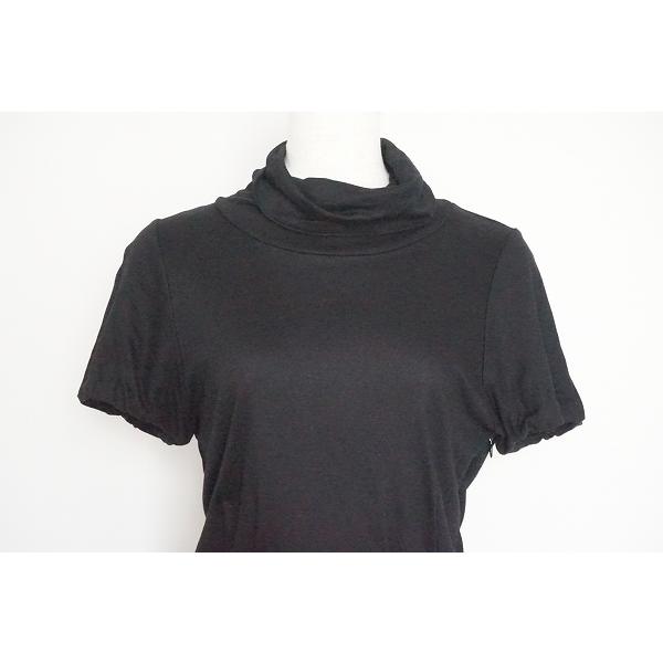 theory luxe #snc セオリーリュクス ワンピース 38 黒 半袖 タートル  