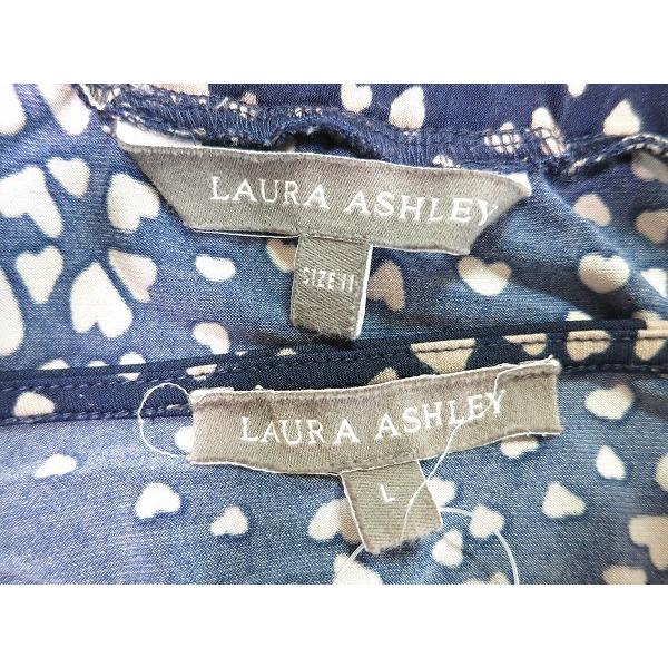 snc ローラアシュレイ LAURAASHLEY セットアップ L 11 紺 ベージュ  