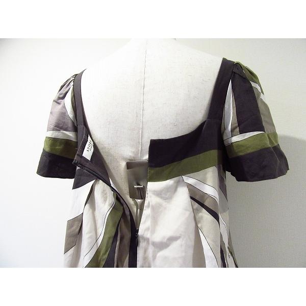 snc アドーア ADORE ワンピース 38 マルチカラー 半袖 シルク混  