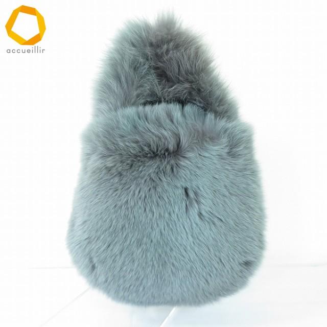 wb ラドロー LUDLOW ハンドバッグ ファーバッグ グレー系 緑系