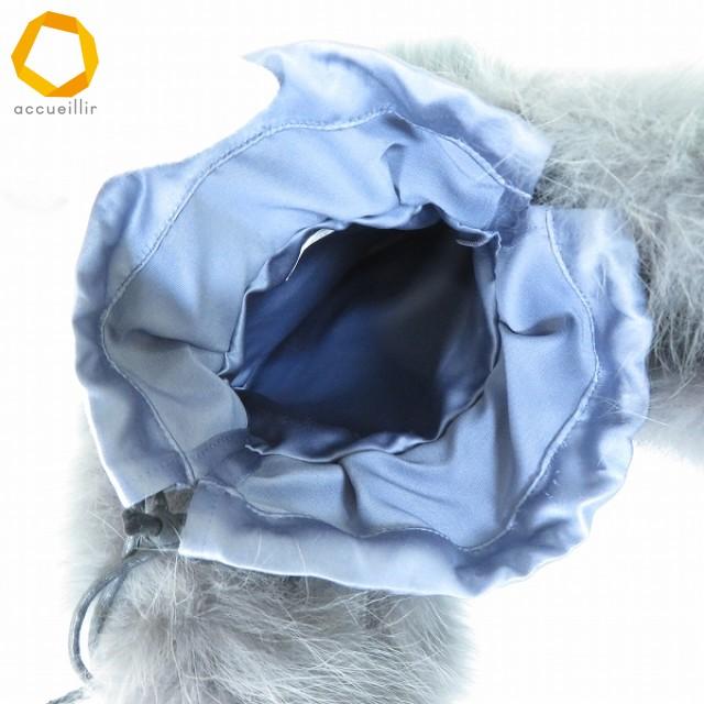 wb ラドロー LUDLOW ハンドバッグ ファーバッグ グレー系 緑系