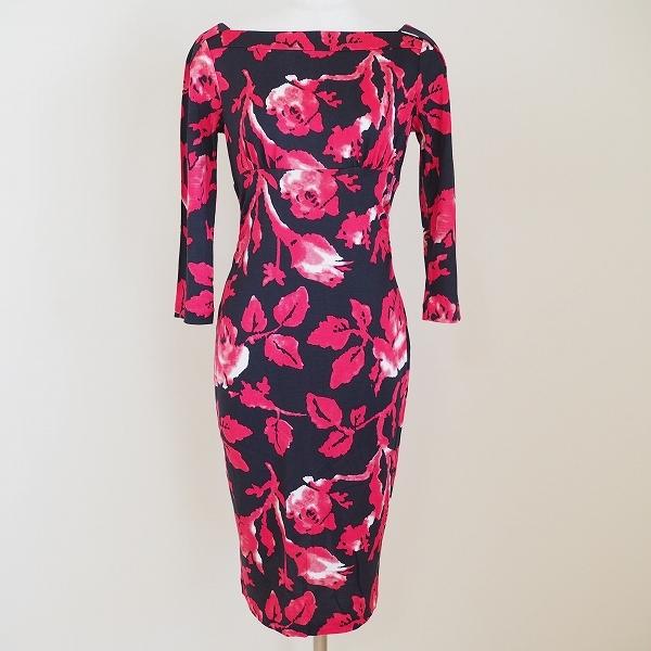 Anc ダイアンフォンファステンバーグ Dvf ワンピース 2 黒 赤 花柄 シルク スクエアネック 七分袖 レディース アクイールヤフーショップ 通販 Yahoo ショッピング