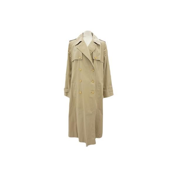 送料込 ベージュ コート Celine セリーヌ Anc トレンチコート 6542 レディース ヴィンテージ 金ボタン コート アウター Elallioli Com