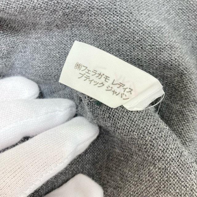 anc フェラガモ Ferragamo ニット・セーター L グレー ニット 半袖
