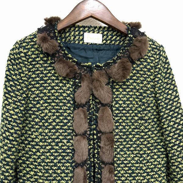 wnc ハロッズ Harrods スカートスーツ 2 緑 黄緑 黒 セットアップ