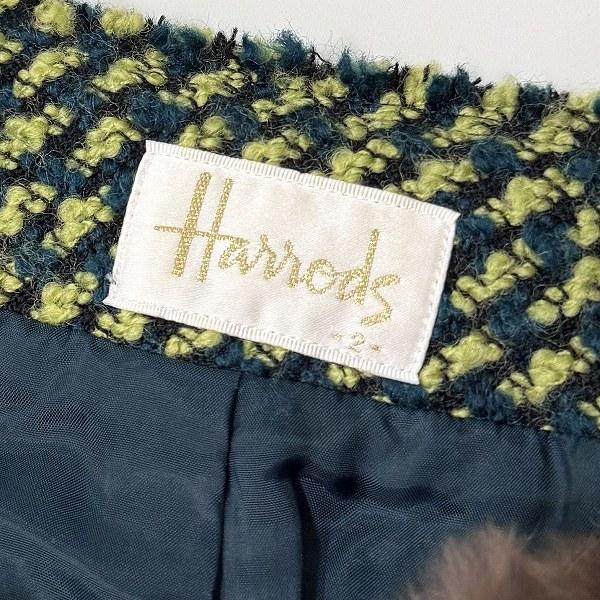 wnc ハロッズ Harrods スカートスーツ 2 緑 黄緑 黒 セットアップ