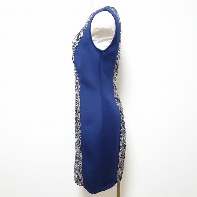 snc タダシショージ TADASHI SHOJI ワンピース 4 青 ベージュ系  