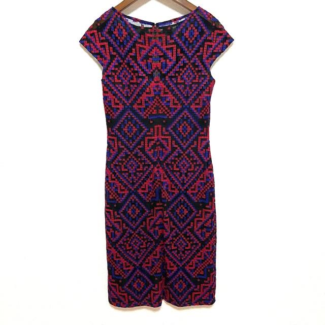 Tadashi Shoji #snc タダシショージ ワンピース 4 黒 赤 青 メッシュ 