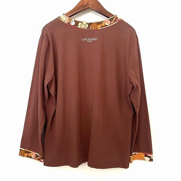 LEONARD SPORT #anc レオナールスポーツ カーディガン 42 茶