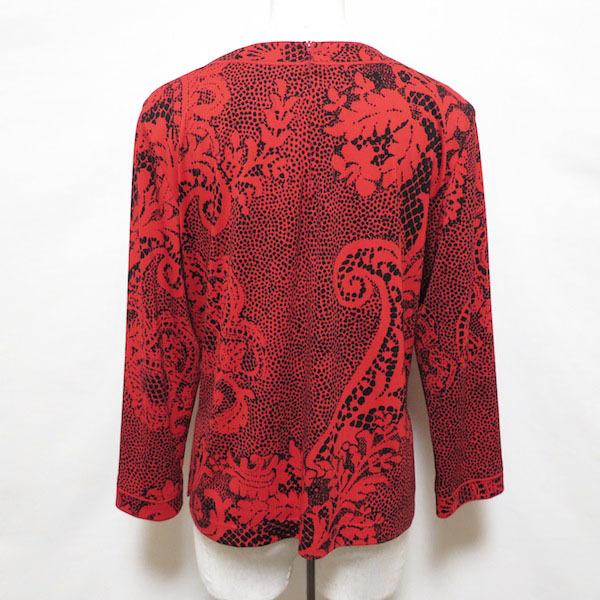 apc レオナール LEONARD カットソー LL 赤 黒 総柄 レオパード ヒョウ  