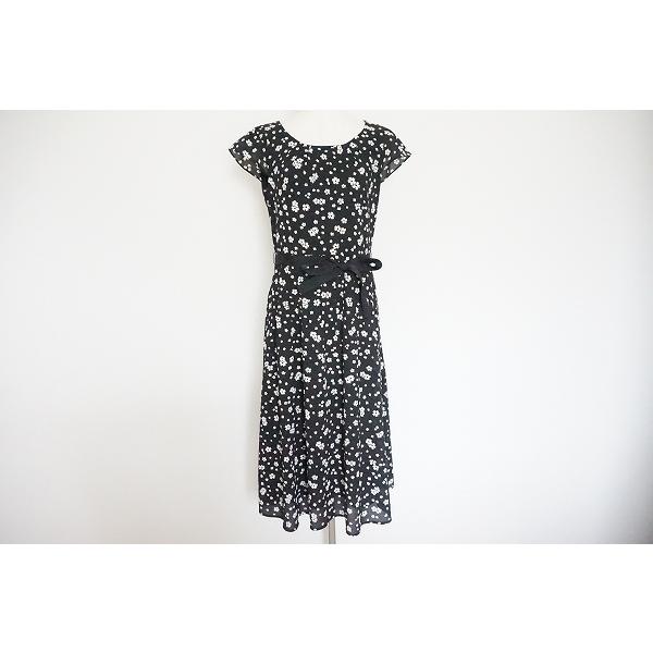 ワンピなど最旬ア 7 ワンピース Lauraashley ローラアシュレイ Snc 黒 レディース 美品 花柄 半袖 ワンピース Proksi Si