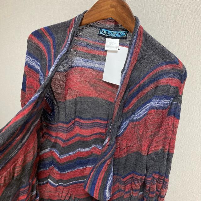 anc エム&キョウコ M.&KYOKO カーディガン F マルチ ニット ボーダー