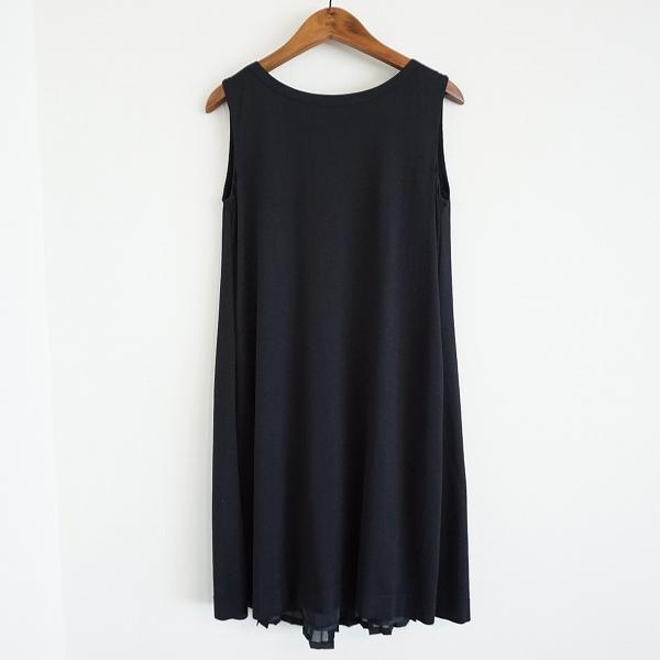#snc フォクシーニューヨーク FOXEY NEW YORK ワンピース 38 黒 ノースリーブ チュニック ニット プリーツ レディース [670513] | FOXEY NEW YORK